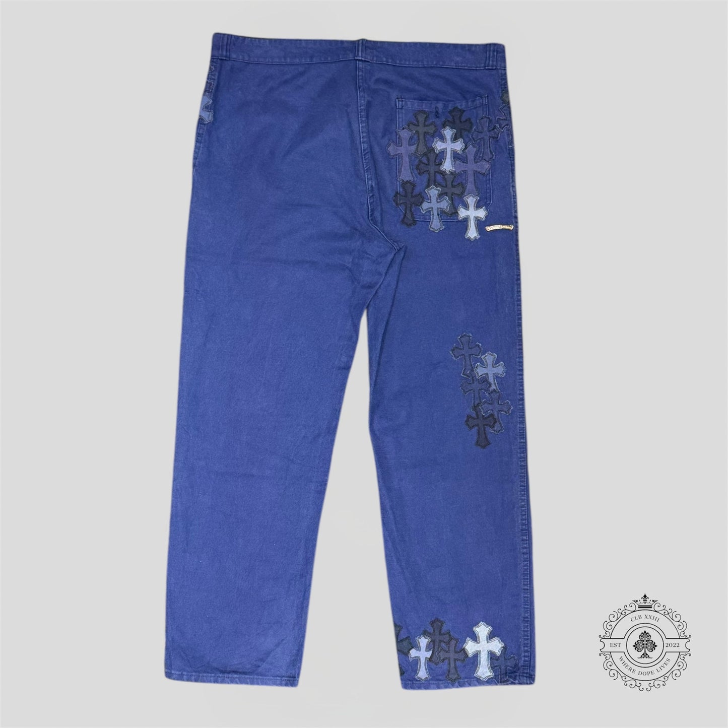 Chrome Hearts French Work Pants in Blue