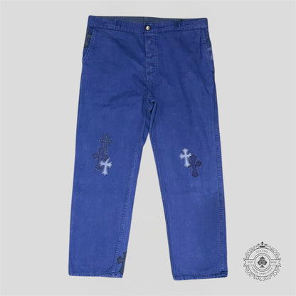 Chrome Hearts French Work Pants in Blue